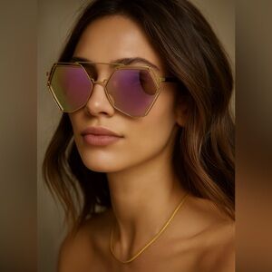 SUPER LOVERS made in Japan sunglasses vintage hexagon